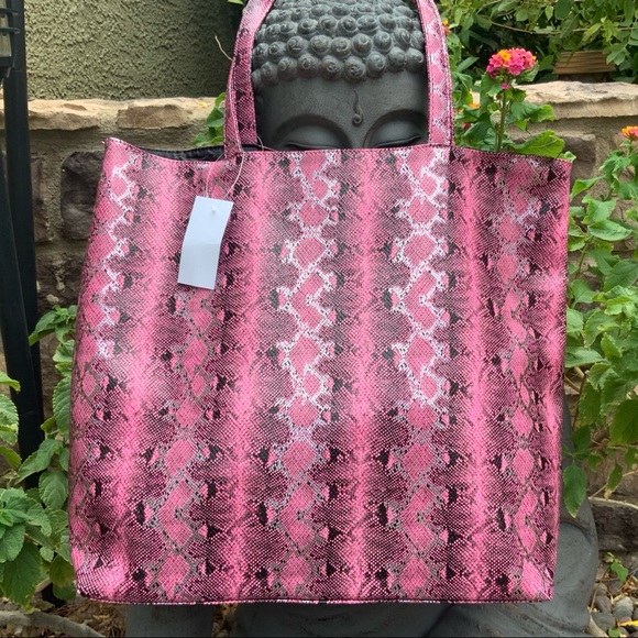 Saks fifth Avenue Pink snakeskin tote - Picture 16 of 16